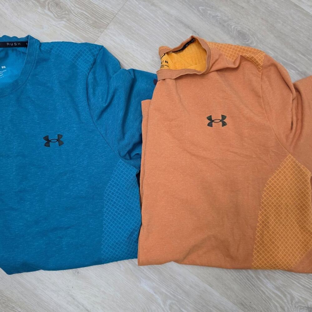 Under Armour Men's Short Sleeve Tees - Blue and Orange - Picture 3 of 5